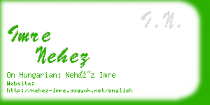 imre nehez business card